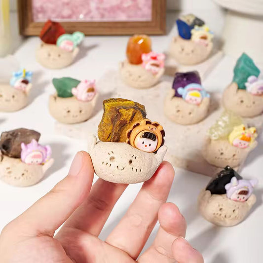 1PC Handmade Natural Amethyst Zodiac Cube – Healing Stone, Crystal Rough Decor & Office Feng Shui Ornament